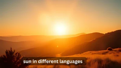 sun in different languages