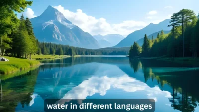 water in different languages