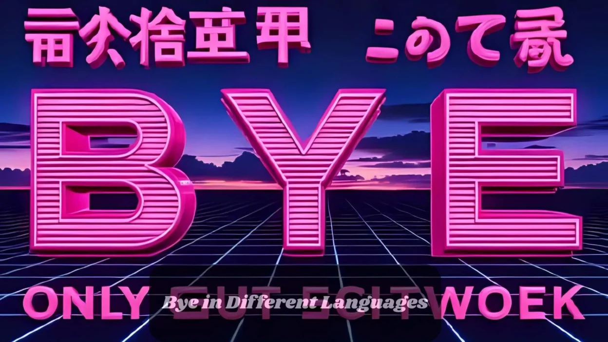 Bye in Different Languages