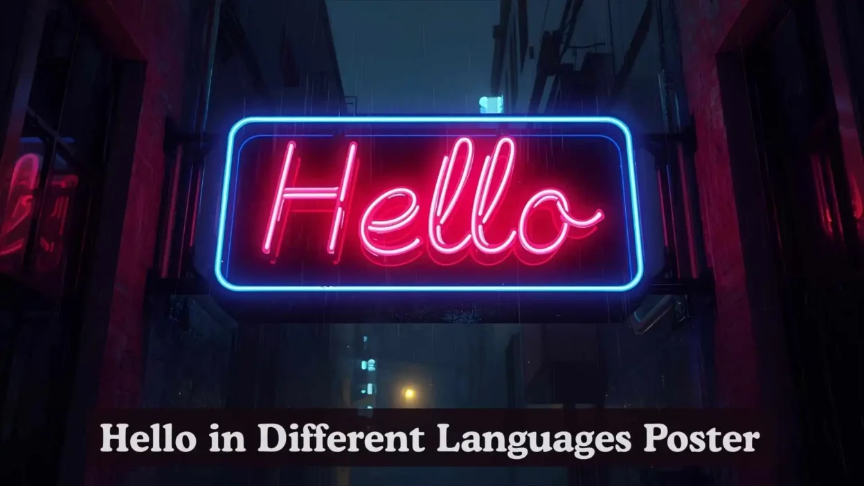 Hello in Different Languages Poster