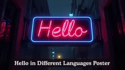 Hello in Different Languages Poster