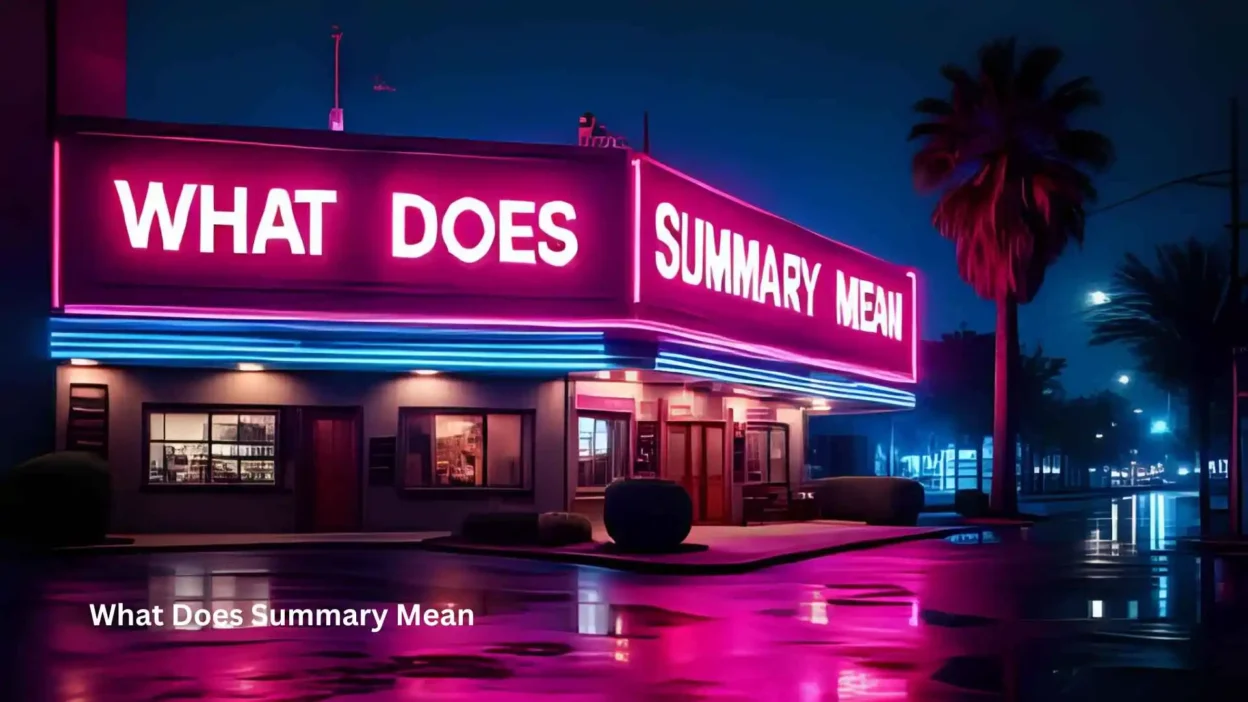 what does summary mean